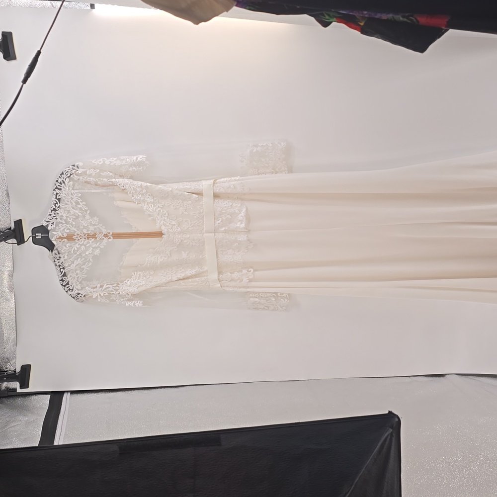 TADASHI SHOJI PRESCOTT FULL ILLUSION WEDDING GOWN - Picture 9 of 16
